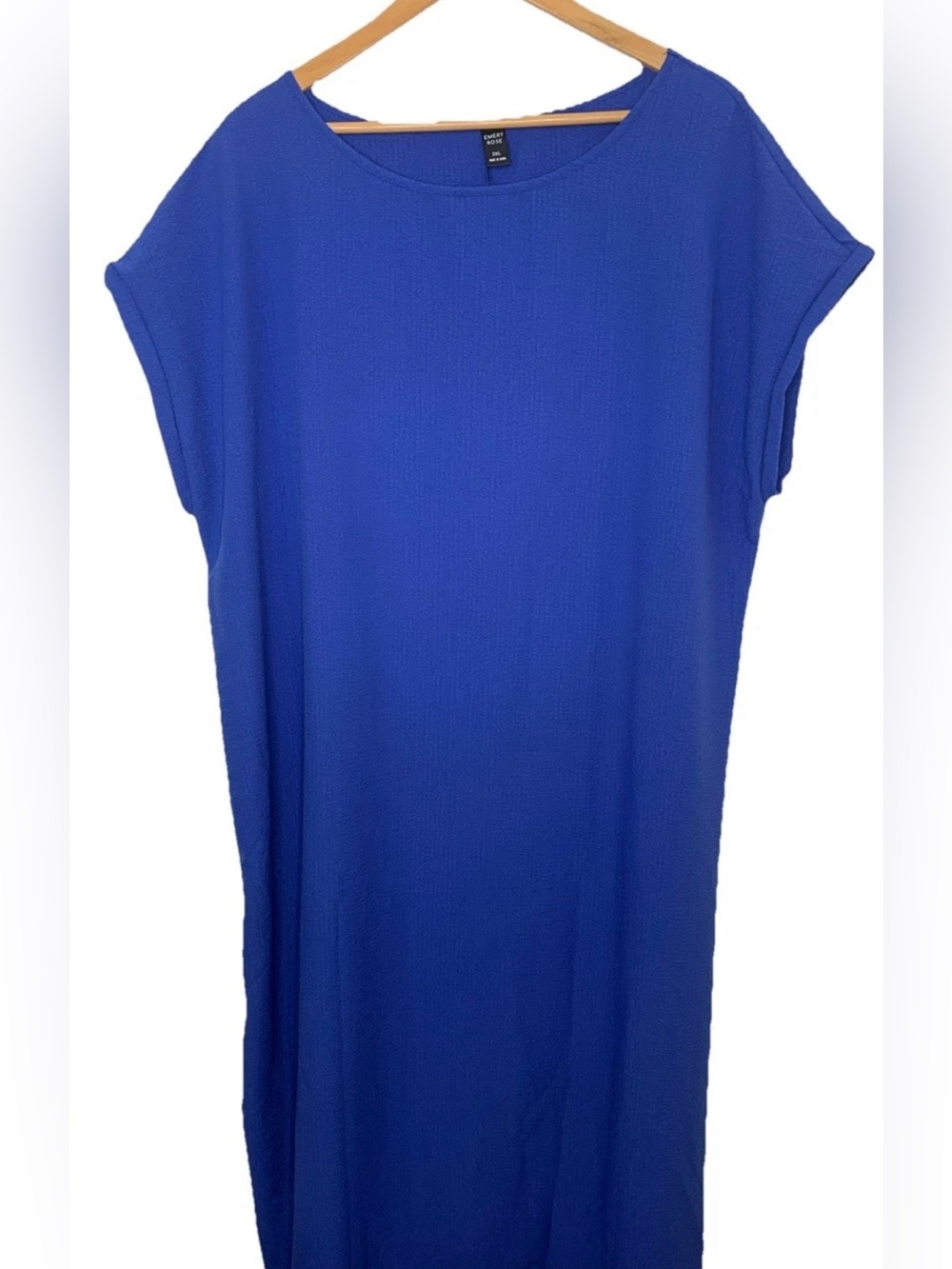 Emory Rose Maxi Dress Blue Size 3XL Short Sleeve NWOT Modest Leisure Effortless